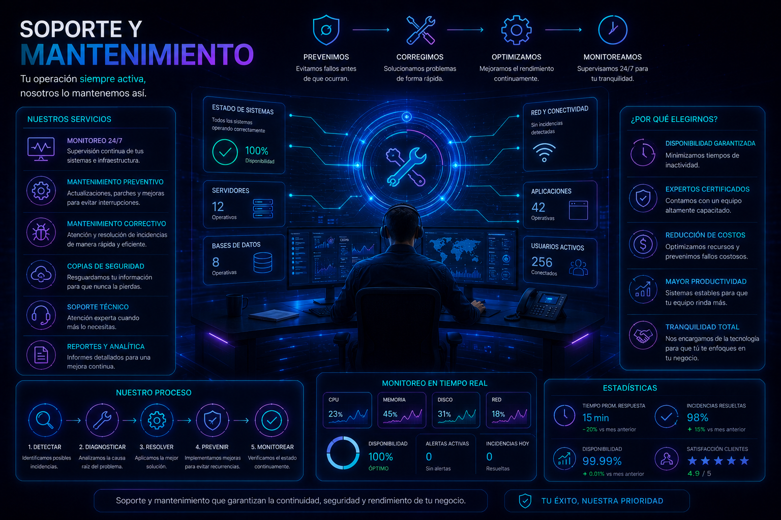 Soporte y mantenimiento tecnológico AWORDS